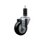Service Caster 3.5'' SS Black Poly Wheel Swivel 1-1/4'' Expanding Stem Caster SCC-SSEX20S3514-PPUB-BLK-114 - alternate 1
